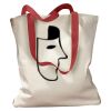 Canvas Tote with Contrasting Handles Thumbnail