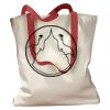 Canvas Tote with Contrasting Handles Thumbnail
