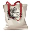 Canvas Tote with Contrasting Handles Thumbnail