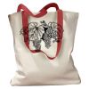 Canvas Tote with Contrasting Handles Thumbnail