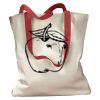 Canvas Tote with Contrasting Handles Thumbnail