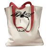 Canvas Tote with Contrasting Handles Thumbnail