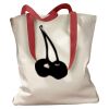 Canvas Tote with Contrasting Handles Thumbnail