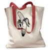 Canvas Tote with Contrasting Handles Thumbnail