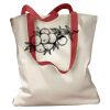Canvas Tote with Contrasting Handles Thumbnail
