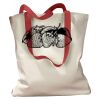 Canvas Tote with Contrasting Handles Thumbnail