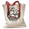 Canvas Tote with Contrasting Handles Thumbnail