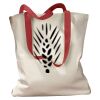 Canvas Tote with Contrasting Handles Thumbnail