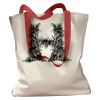 Canvas Tote with Contrasting Handles Thumbnail