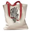 Canvas Tote with Contrasting Handles Thumbnail