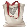 Canvas Tote with Contrasting Handles Thumbnail
