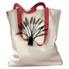 Canvas Tote with Contrasting Handles Thumbnail