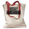 Canvas Tote with Contrasting Handles Thumbnail
