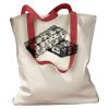 Canvas Tote with Contrasting Handles Thumbnail