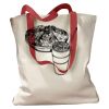 Canvas Tote with Contrasting Handles Thumbnail
