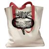 Canvas Tote with Contrasting Handles Thumbnail