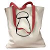 Canvas Tote with Contrasting Handles Thumbnail