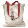 Canvas Tote with Contrasting Handles Thumbnail