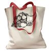 Canvas Tote with Contrasting Handles Thumbnail