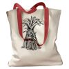Canvas Tote with Contrasting Handles Thumbnail