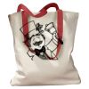 Canvas Tote with Contrasting Handles Thumbnail