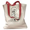 Canvas Tote with Contrasting Handles Thumbnail