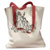 Canvas Tote with Contrasting Handles Thumbnail