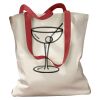 Canvas Tote with Contrasting Handles Thumbnail