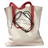 Canvas Tote with Contrasting Handles Thumbnail