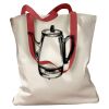 Canvas Tote with Contrasting Handles Thumbnail