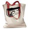 Canvas Tote with Contrasting Handles Thumbnail