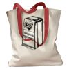 Canvas Tote with Contrasting Handles Thumbnail