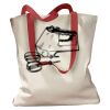 Canvas Tote with Contrasting Handles Thumbnail