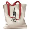 Canvas Tote with Contrasting Handles Thumbnail