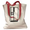 Canvas Tote with Contrasting Handles Thumbnail