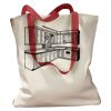 Canvas Tote with Contrasting Handles Thumbnail