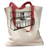 Canvas Tote with Contrasting Handles Thumbnail