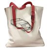 Canvas Tote with Contrasting Handles Thumbnail