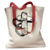 Canvas Tote with Contrasting Handles Thumbnail