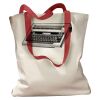 Canvas Tote with Contrasting Handles Thumbnail