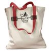 Canvas Tote with Contrasting Handles Thumbnail