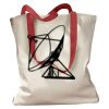 Canvas Tote with Contrasting Handles Thumbnail