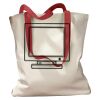 Canvas Tote with Contrasting Handles Thumbnail