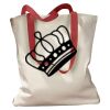 Canvas Tote with Contrasting Handles Thumbnail