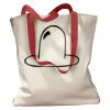 Canvas Tote with Contrasting Handles Thumbnail