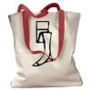 Canvas Tote with Contrasting Handles Thumbnail