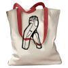 Canvas Tote with Contrasting Handles Thumbnail