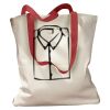 Canvas Tote with Contrasting Handles Thumbnail