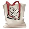 Canvas Tote with Contrasting Handles Thumbnail