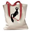Canvas Tote with Contrasting Handles Thumbnail